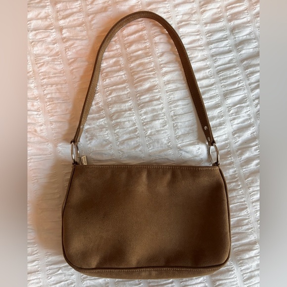 Suede Jeanne Lottie Dark Taupe Studded Shoulder Bag - Picture 4 of 9